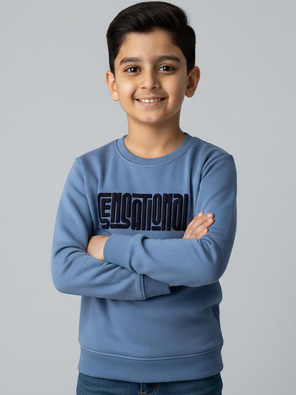 Boys Interlock Blue Pullover