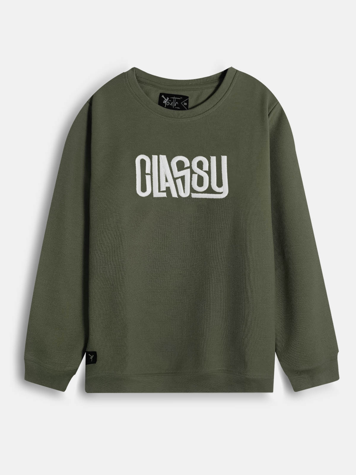 Boys Interlock Green Pullover