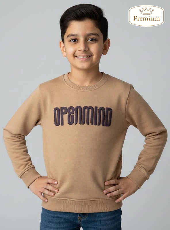 Boys Interlock Beige Pullover