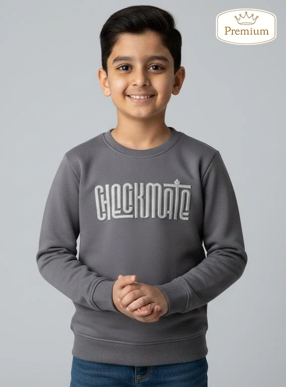 Boys Interlock Grey Pullover