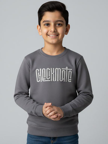 Boys Interlock Grey Pullover
