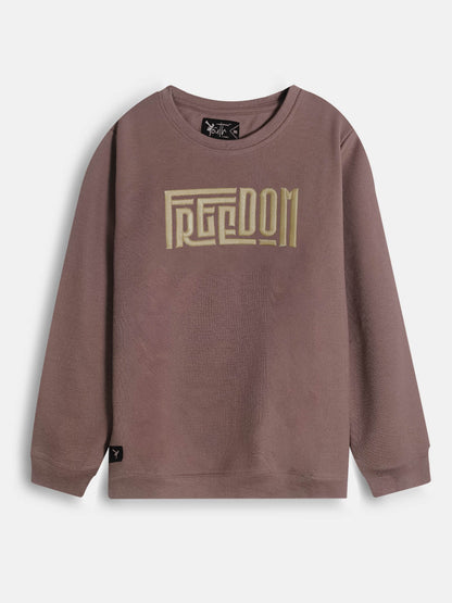 Boys Interlock Brown Pullover