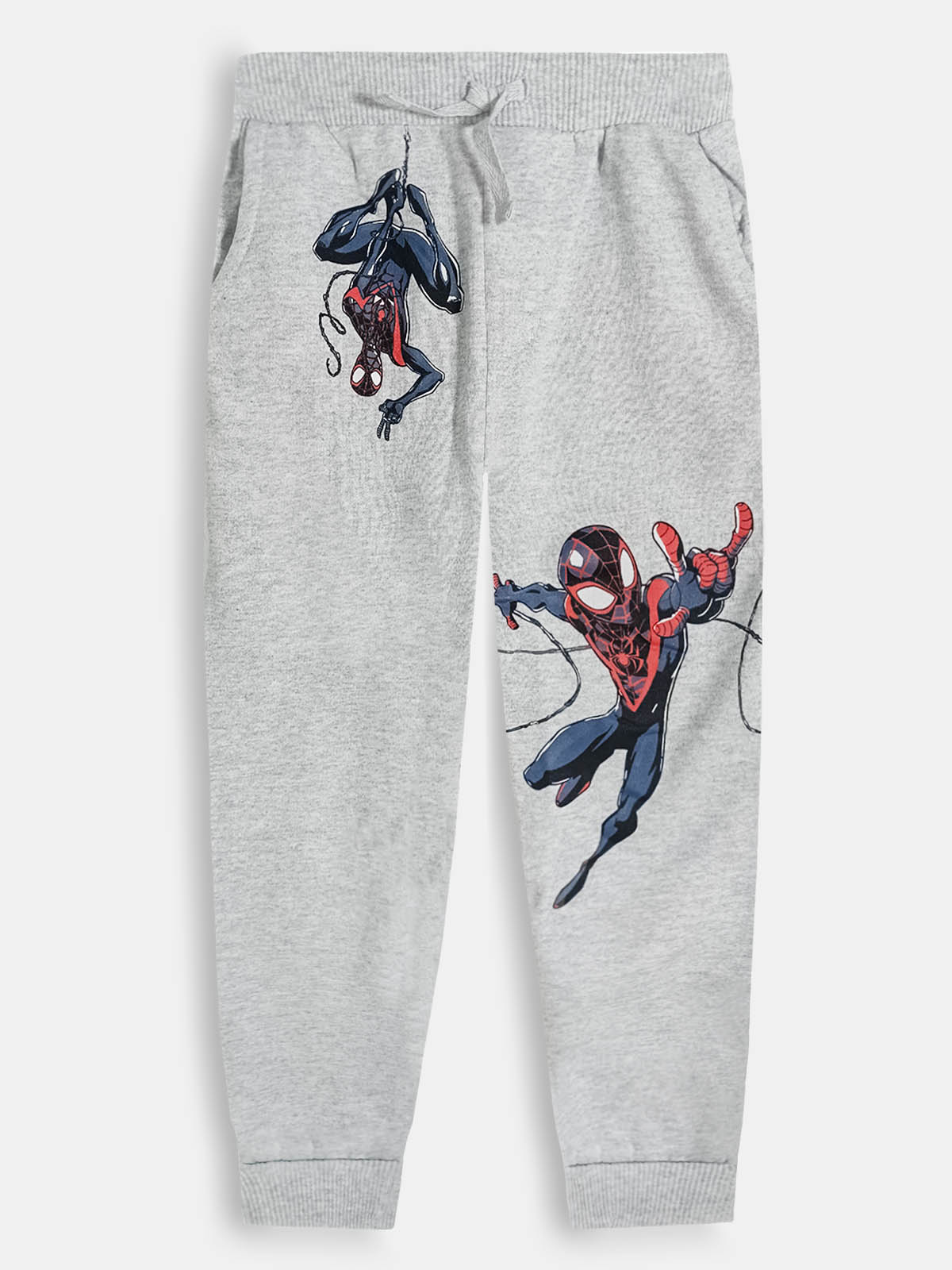 Boys Printed Fleece Grey Jogger