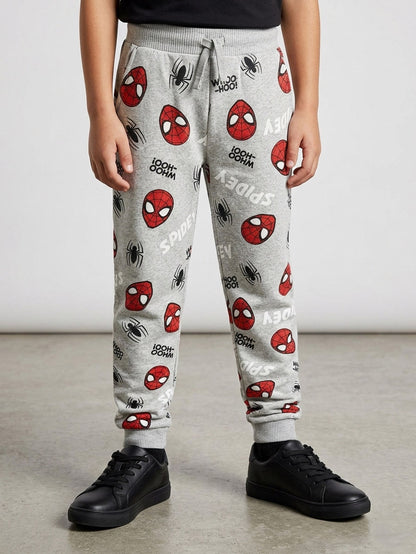 Boys Printed Fleece Grey AOP Jogger