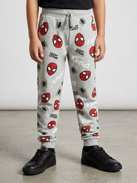 Boys Printed Fleece Grey AOP Jogger