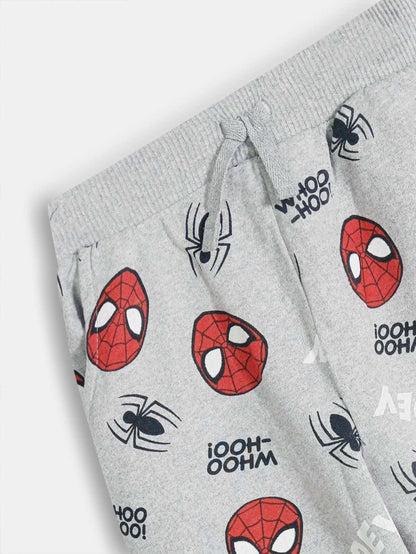 Boys Printed Fleece Grey AOP Jogger