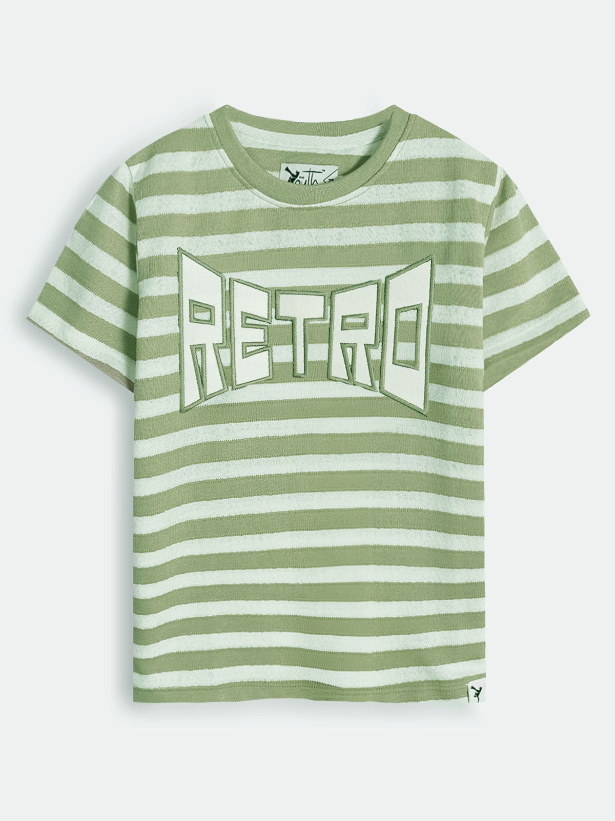 Boys Jacquard Applique Green T-Shirt