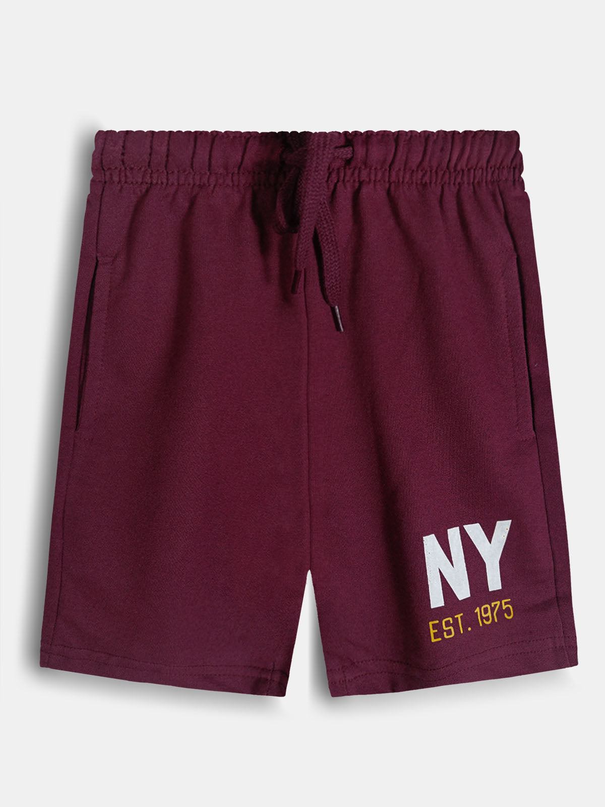 Boys Maroon Knit Shorts