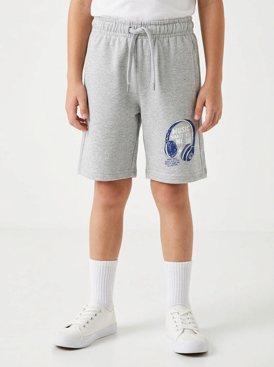 Boys Grey Knit Shorts