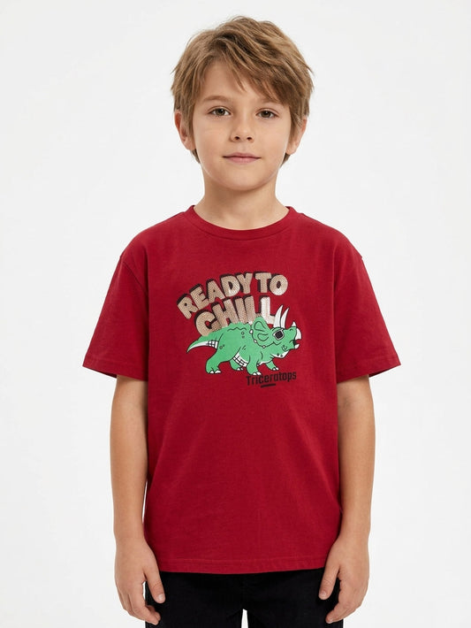Boys Printed and Sequined T-Shirt