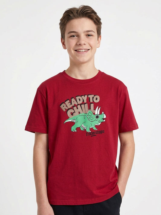 Boys Printed and Sequined T-Shirt
