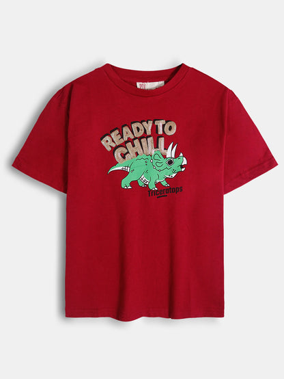 Boys Printed and Sequined T-Shirt