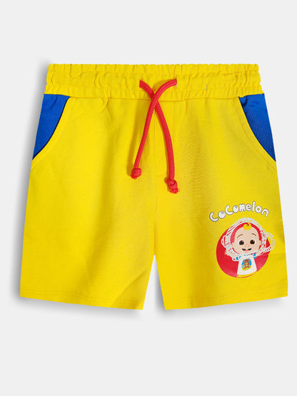 Boys French Terry Yellow Shorts