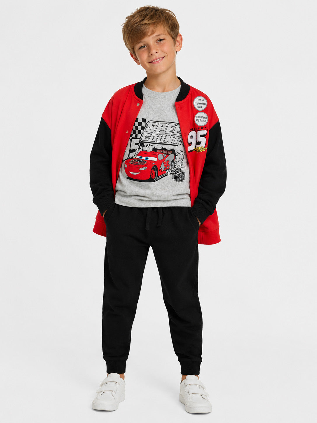 Boys 3-Pc Cars Printed Jogging Set