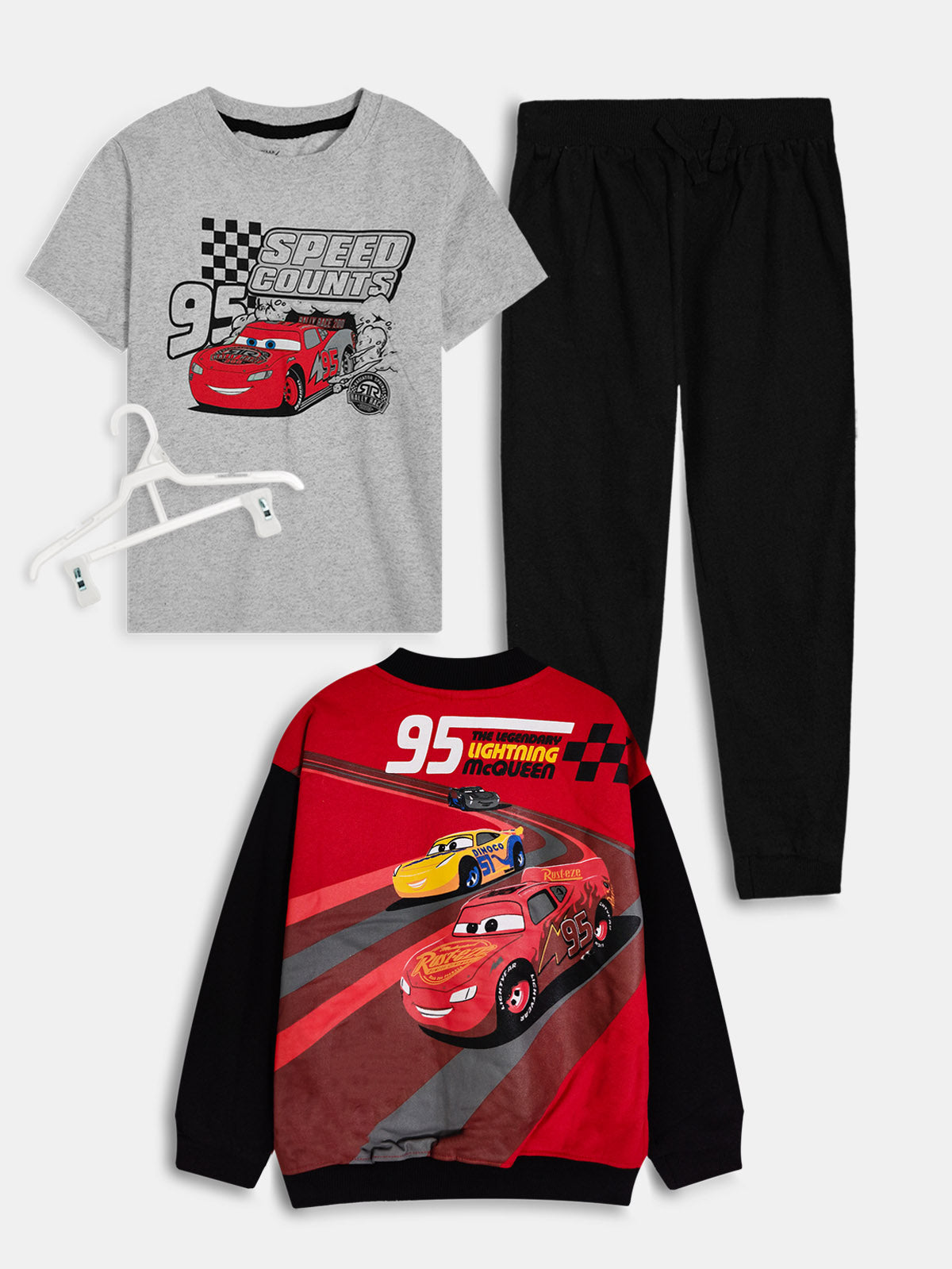 Boys 3-Pc Cars Printed Jogging Set