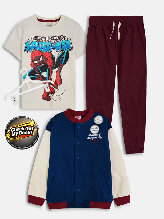 Boys 3-Pc Spider-Man Navy Jogging Set