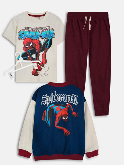 Boys 3-Pc Spider-Man Navy Jogging Set