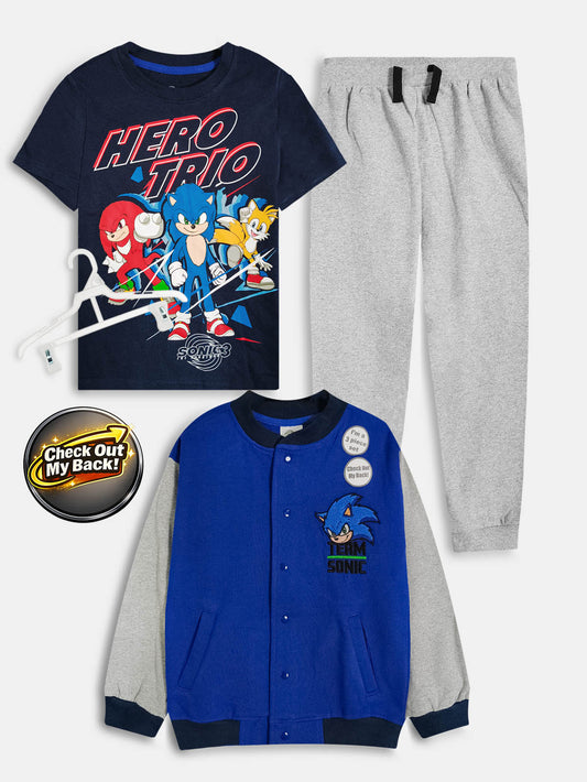 Boys 3-Pc Blue Jogging Set