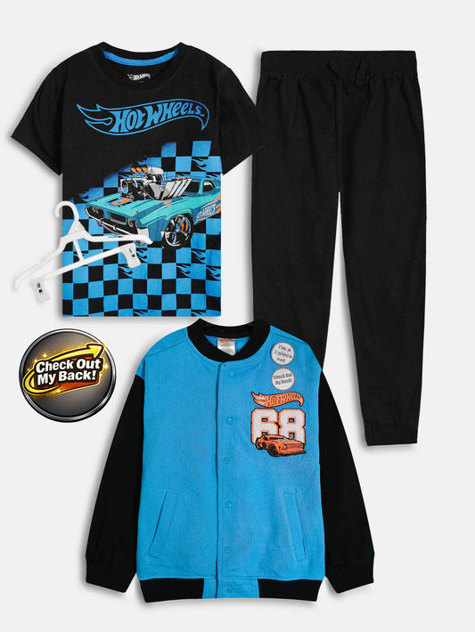 Boys 3-Pc Light Blue Jogging Set