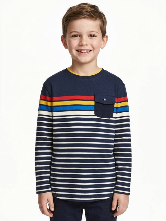 Boys Long Sleeve Striped T-Shirt