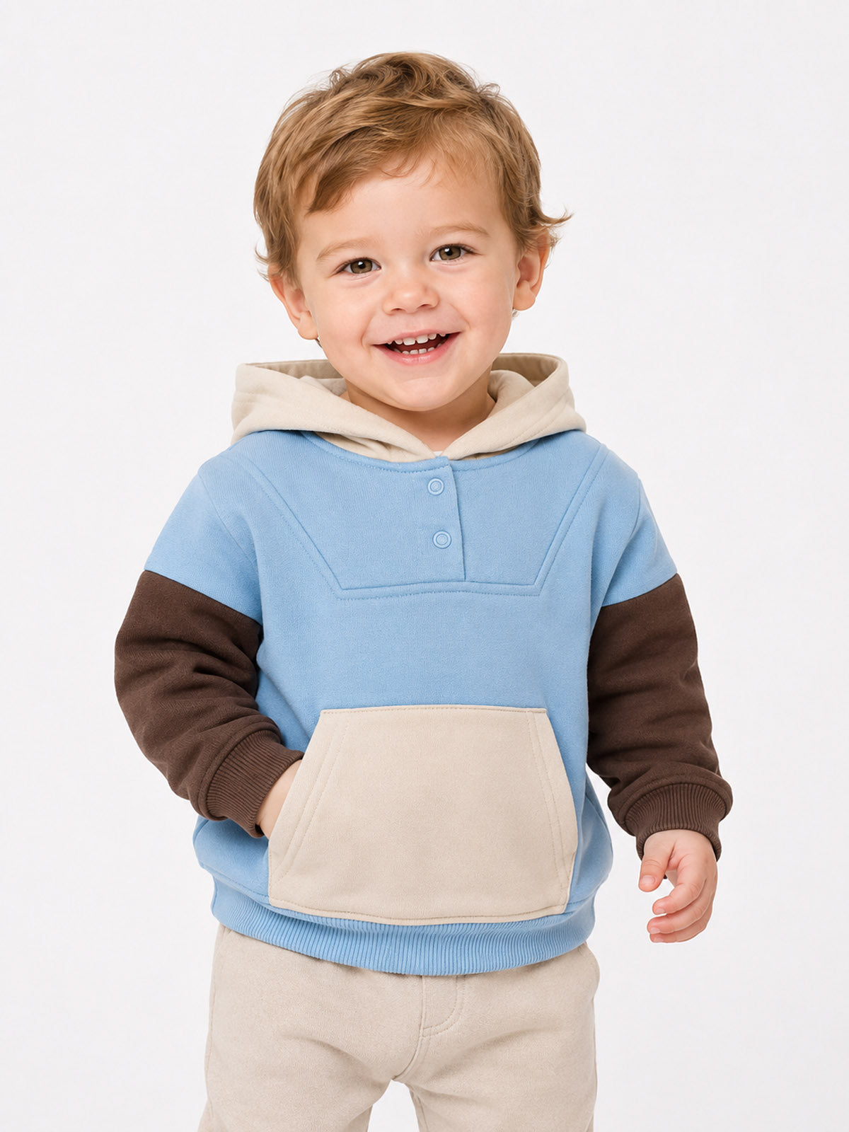 Baby Boys Brushed Hooded Sweatshirt