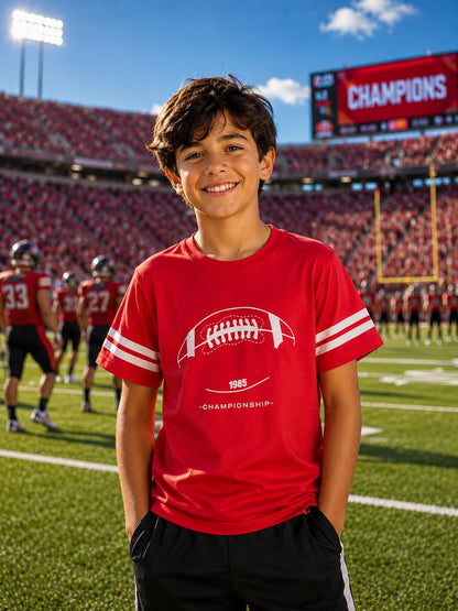 Boys Printed Red T-Shirt