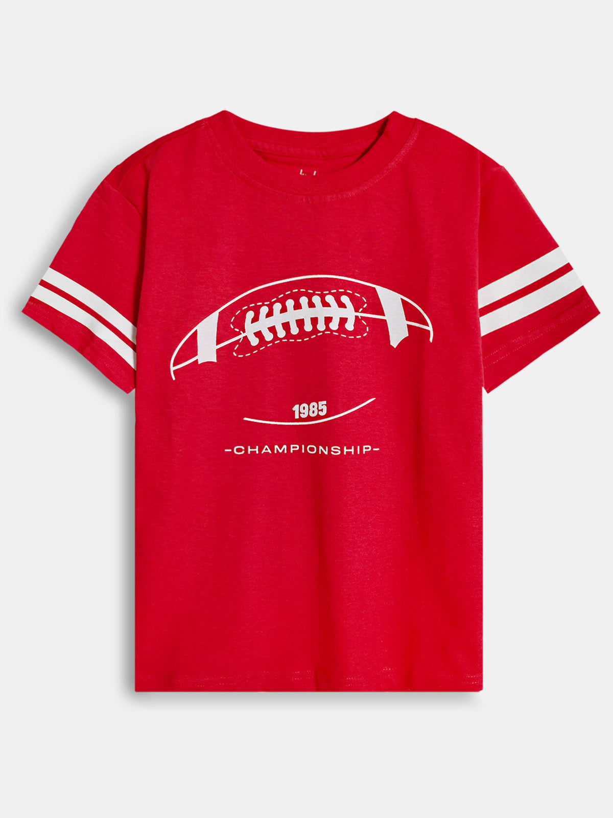 Boys Printed Red T-Shirt