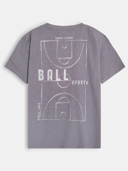 Older Boys Printed Grey T-Shirt