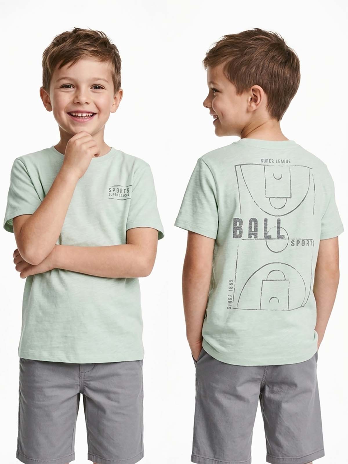 Older Boys Printed Green T-Shirt