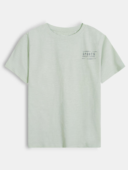 Older Boys Printed Green T-Shirt