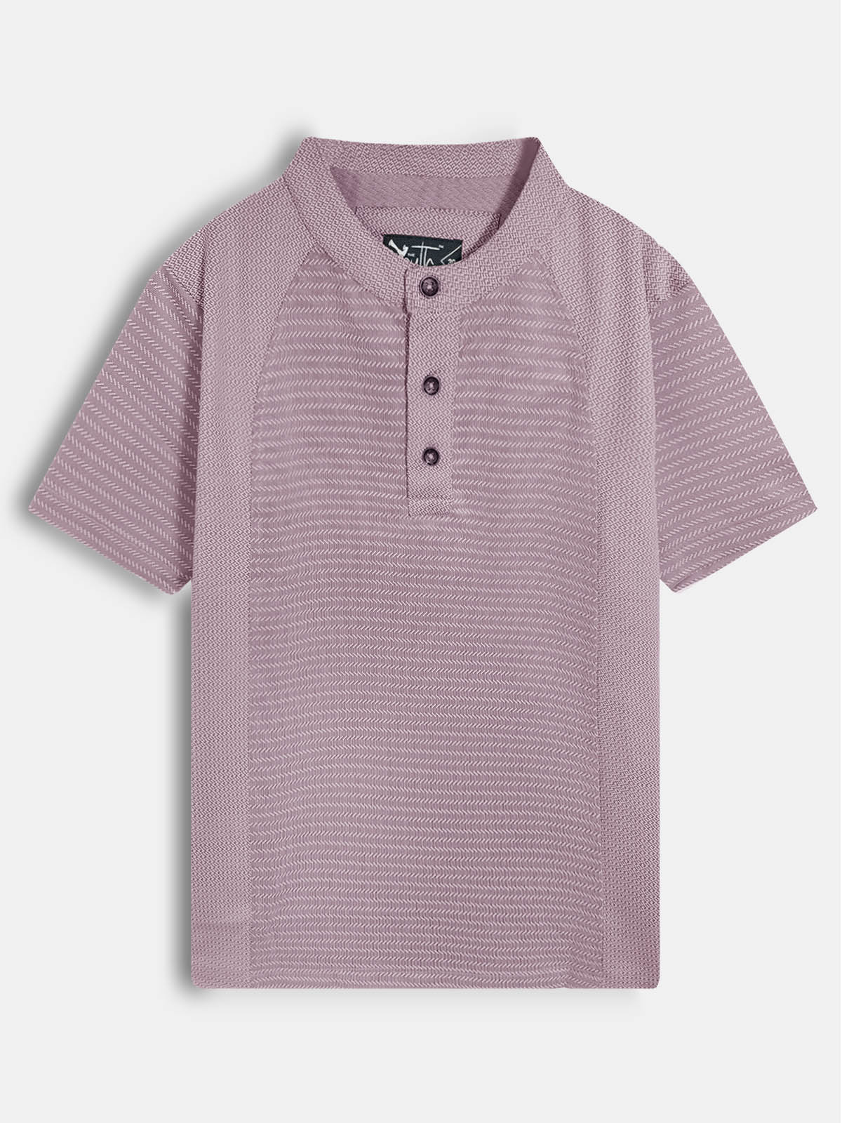 Boys Henley Neck Purple T-Shirt