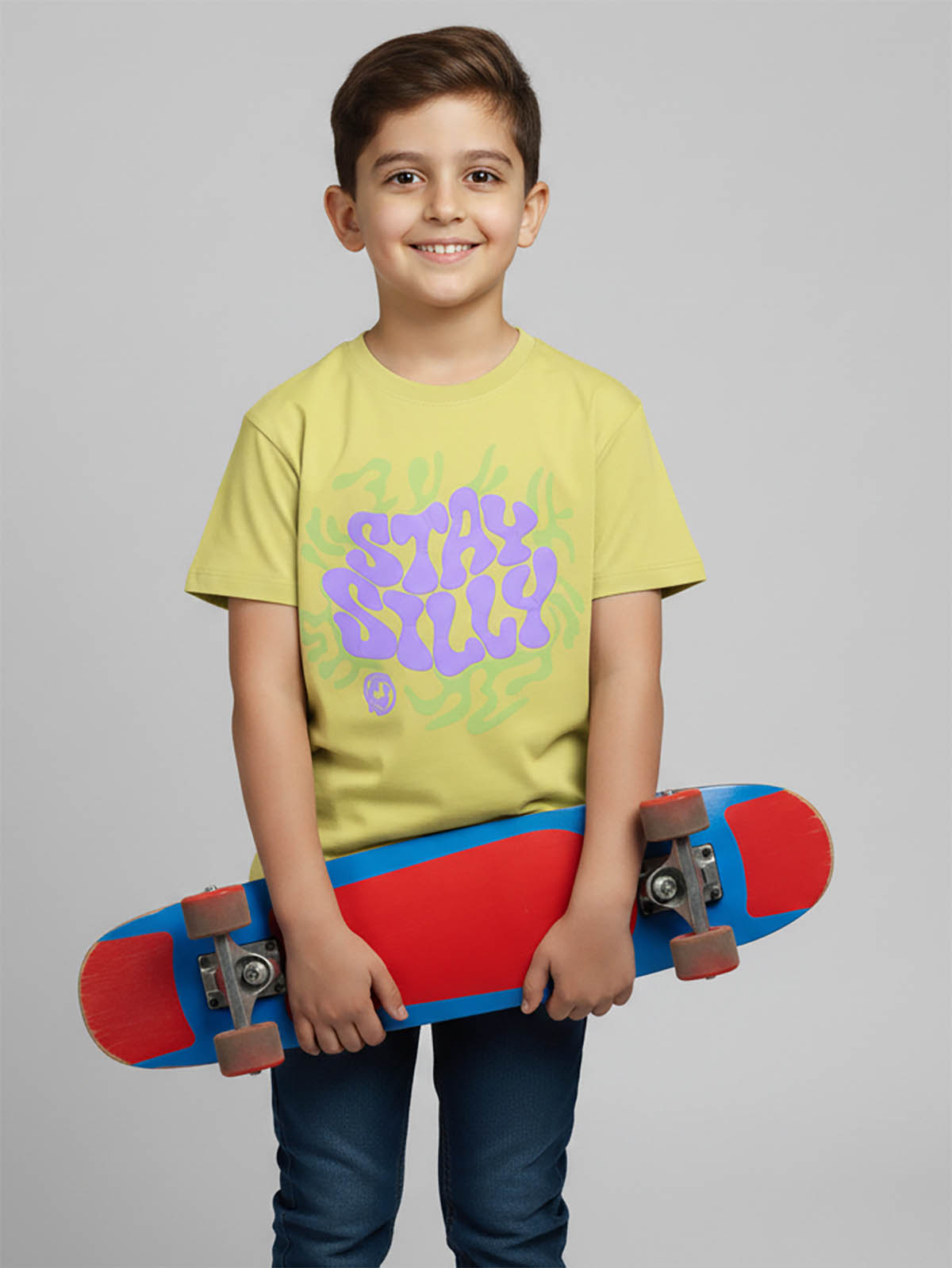 Boys Oversize Fit Lime T-shirt