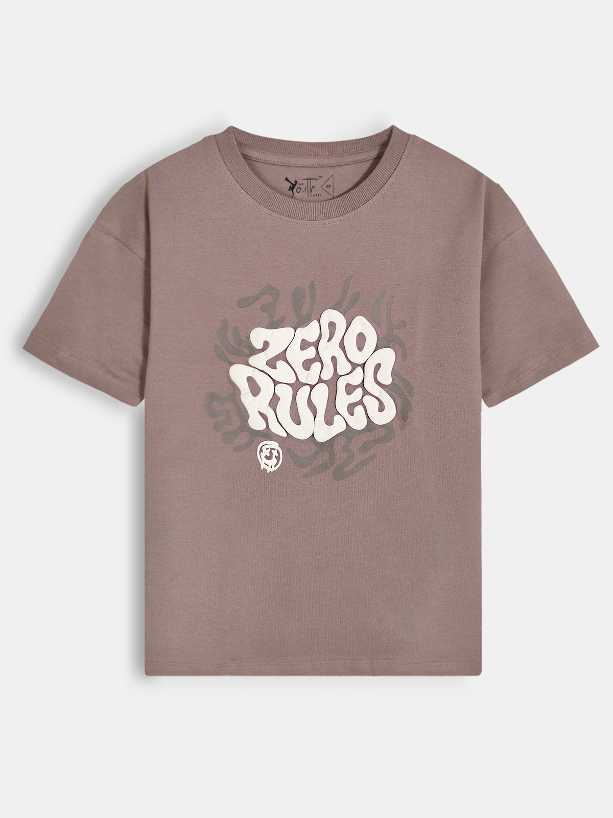 Boys Oversize Fit Brown T-shirt