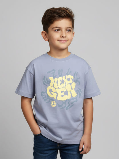 Boys Oversize Fit Grey T-shirt