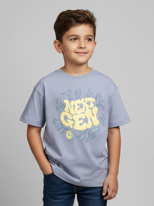 Boys Oversize Fit Grey T-shirt