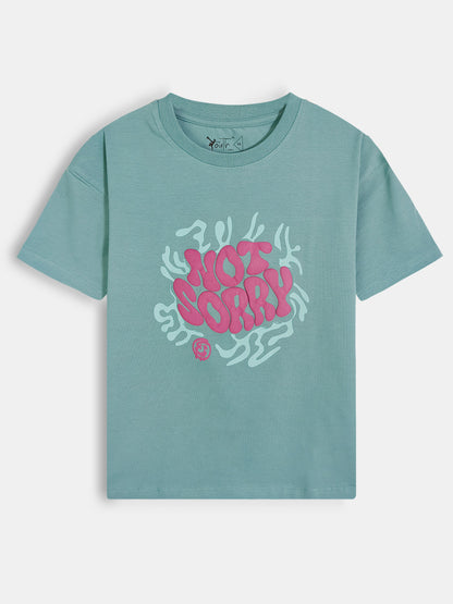 Boys Oversize Fit Blue T-shirt