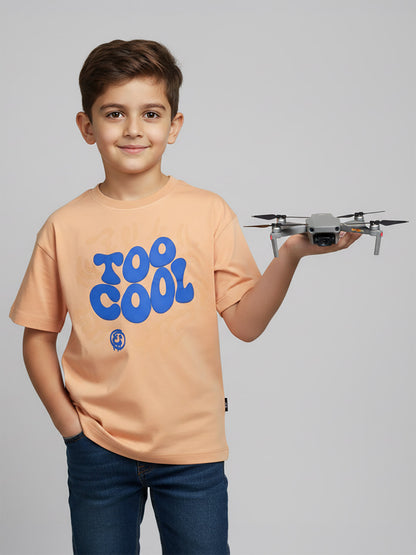 Boys Oversize Fit Orange T-shirt