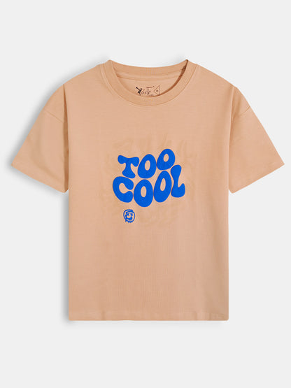 Boys Oversize Fit Orange T-shirt