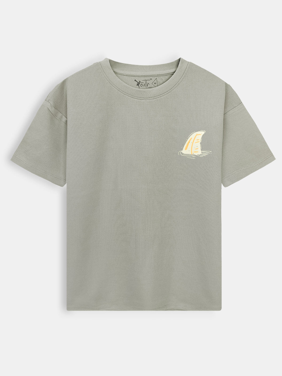 Boys Printed Oversize Fit Green T-Shirt