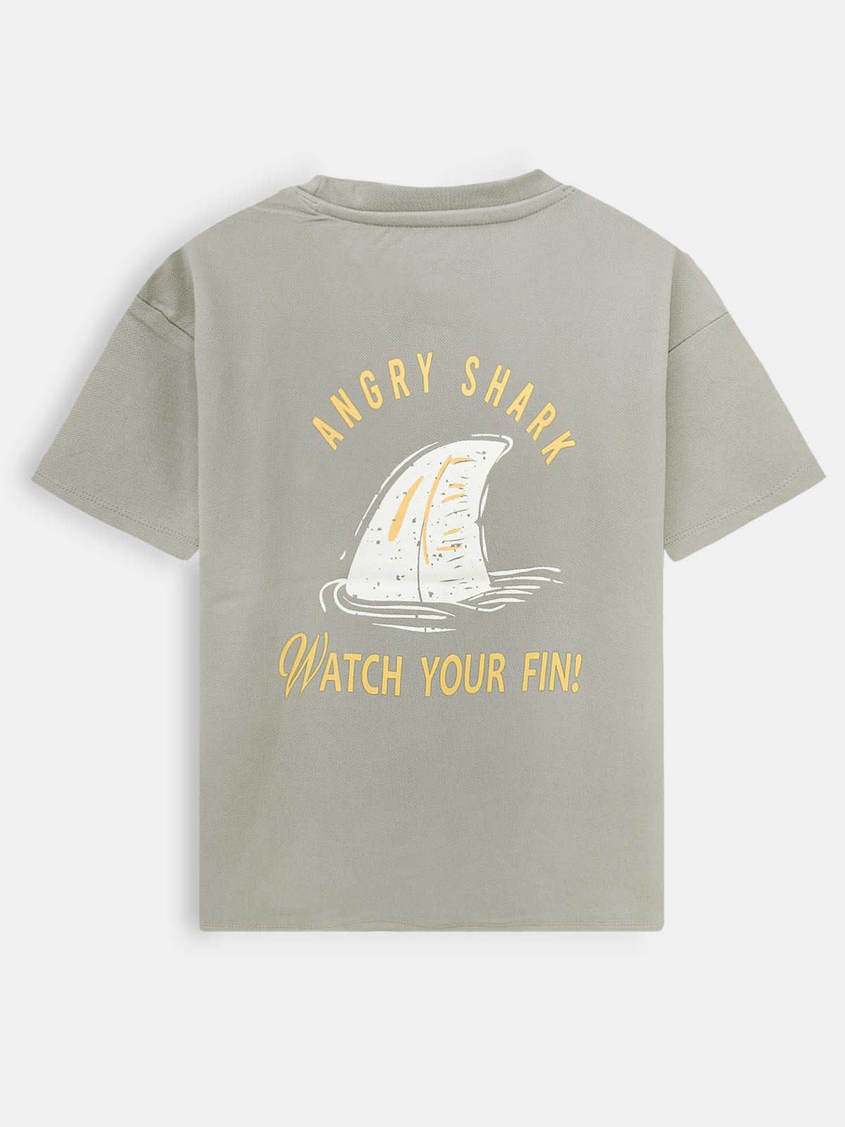 Boys Printed Oversize Fit Green T-Shirt