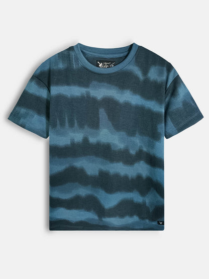 Boys Oversize Fit Blue T-Shirt