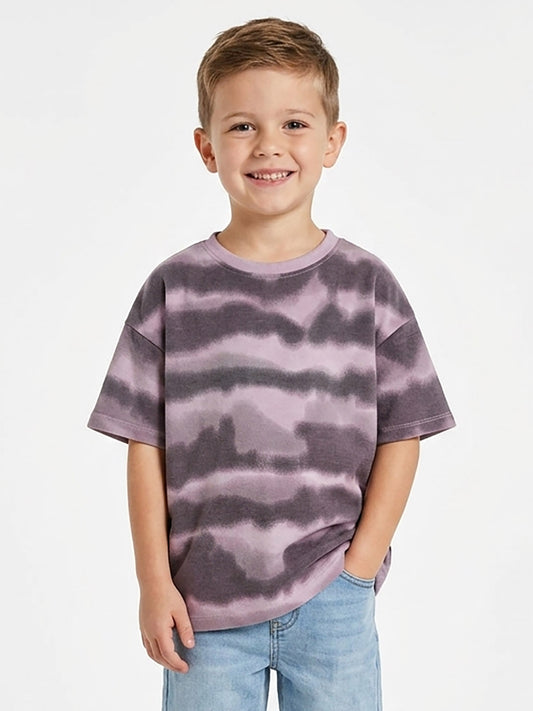 Boys Oversize Fit Light Purple T-Shirt