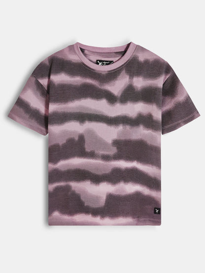 Boys Oversize Fit Light Purple T-Shirt
