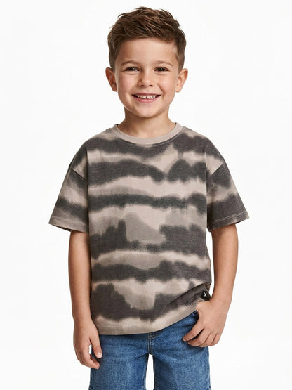 Boys Oversize Fit Light Brown T-Shirt