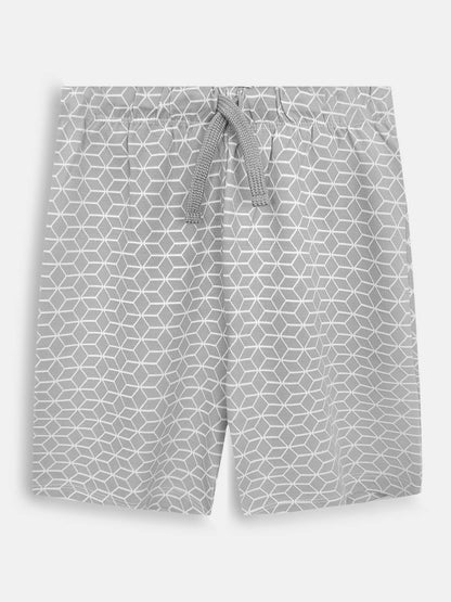 Boys Cuban Collar Shirt Co-Ord Set Grey
