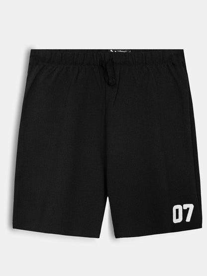 Boys V-Neck Black Co-Ord Set