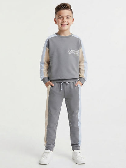 Boys Grey Pullover n Jogger Set