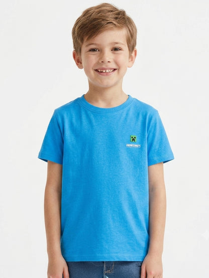 Boys Printed Blue T-Shirts
