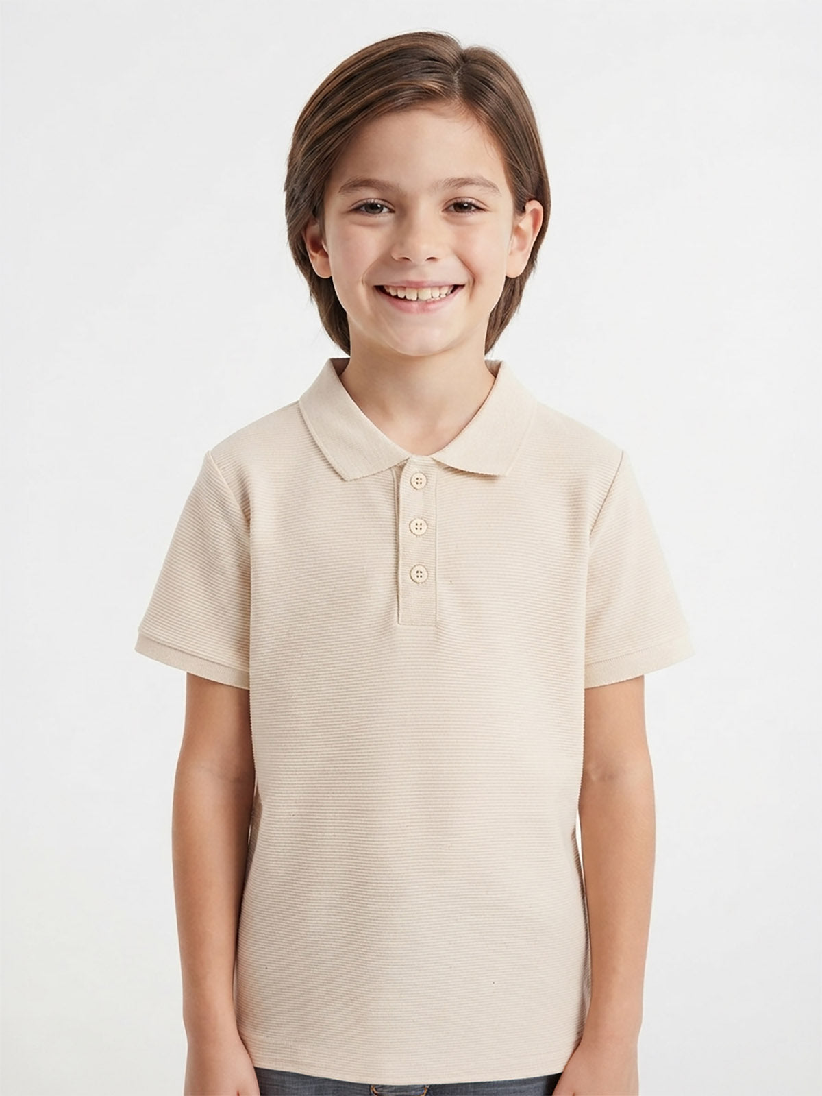 Boys Rib Texture Polo