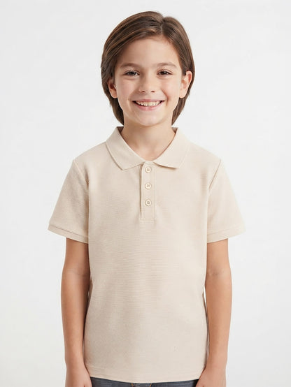 Boys Rib Texture Polo